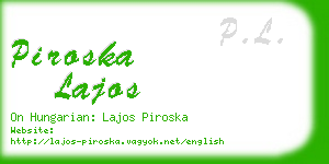 piroska lajos business card